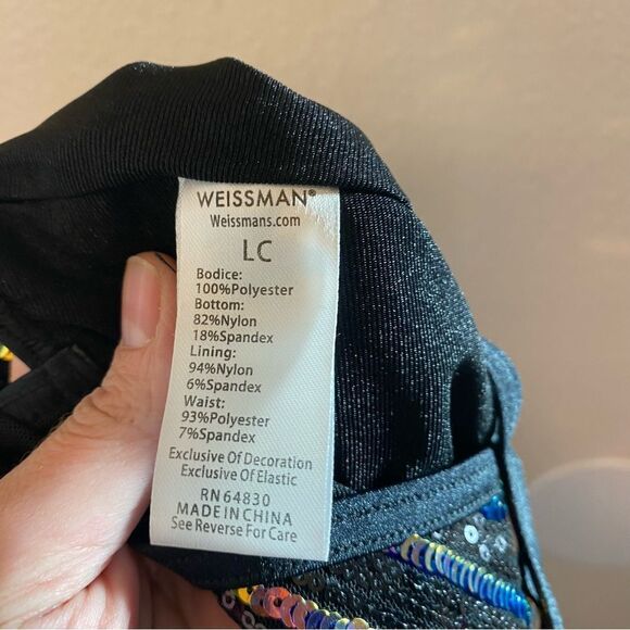 WEISSMAN Dance Costume unitard jumpsuit Hit Me With A Hot Note 13784 LC child - Picture 9 of 14